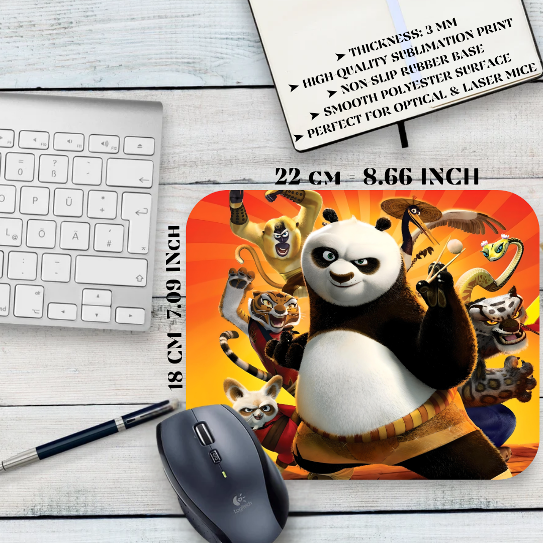 Kung Fu Panda Mousepad / Kung Fu Panda - Po and Shifu