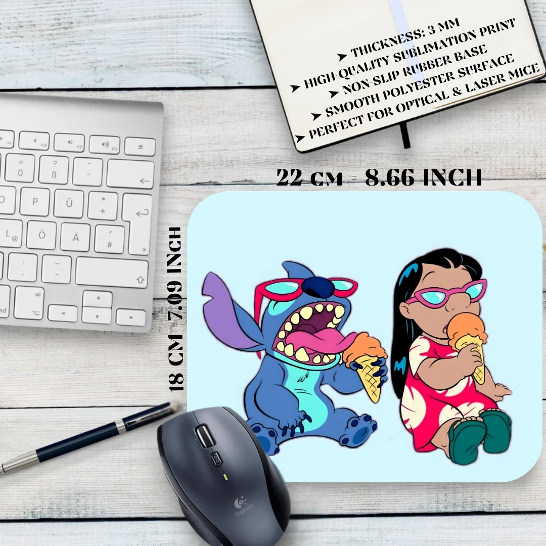 Lilo and Stitch Mousepad / Lilo & Stitch – Ohana