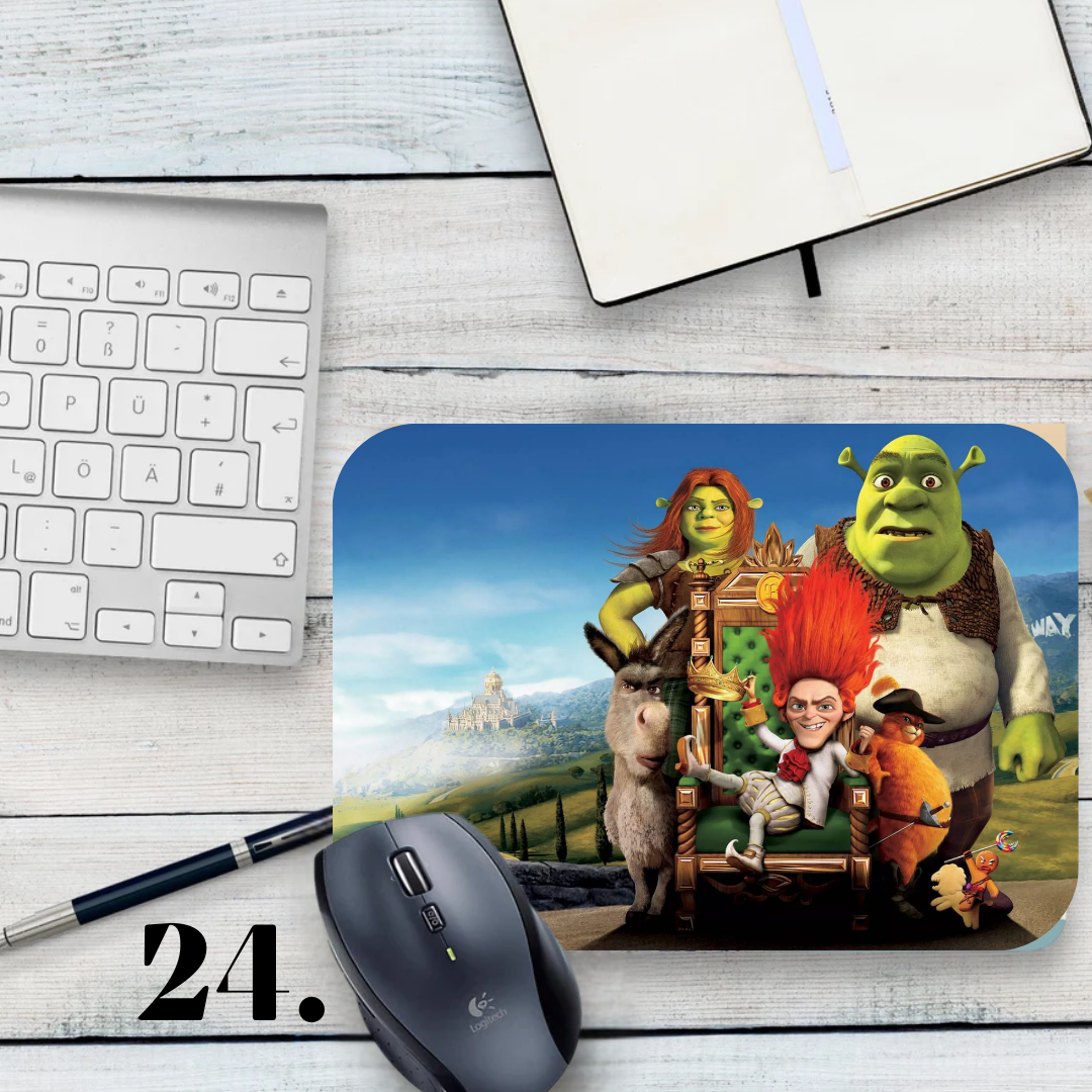 Mouse pad Shrek / Shrek – Shrek, Fiona and Donkey