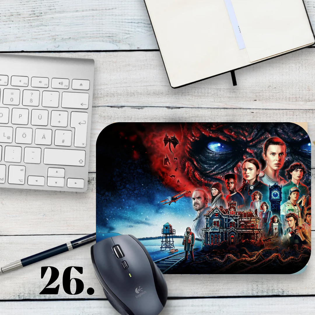 Podkładka pod mysz Stranger Things / Stranger Things – serial Netflix, Hawkins, Eleven