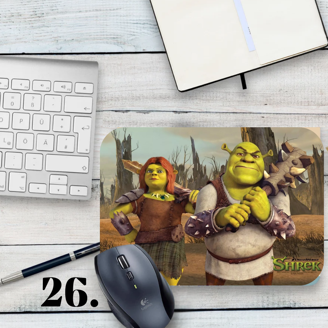 Mouse pad Shrek / Shrek – Shrek, Fiona and Donkey