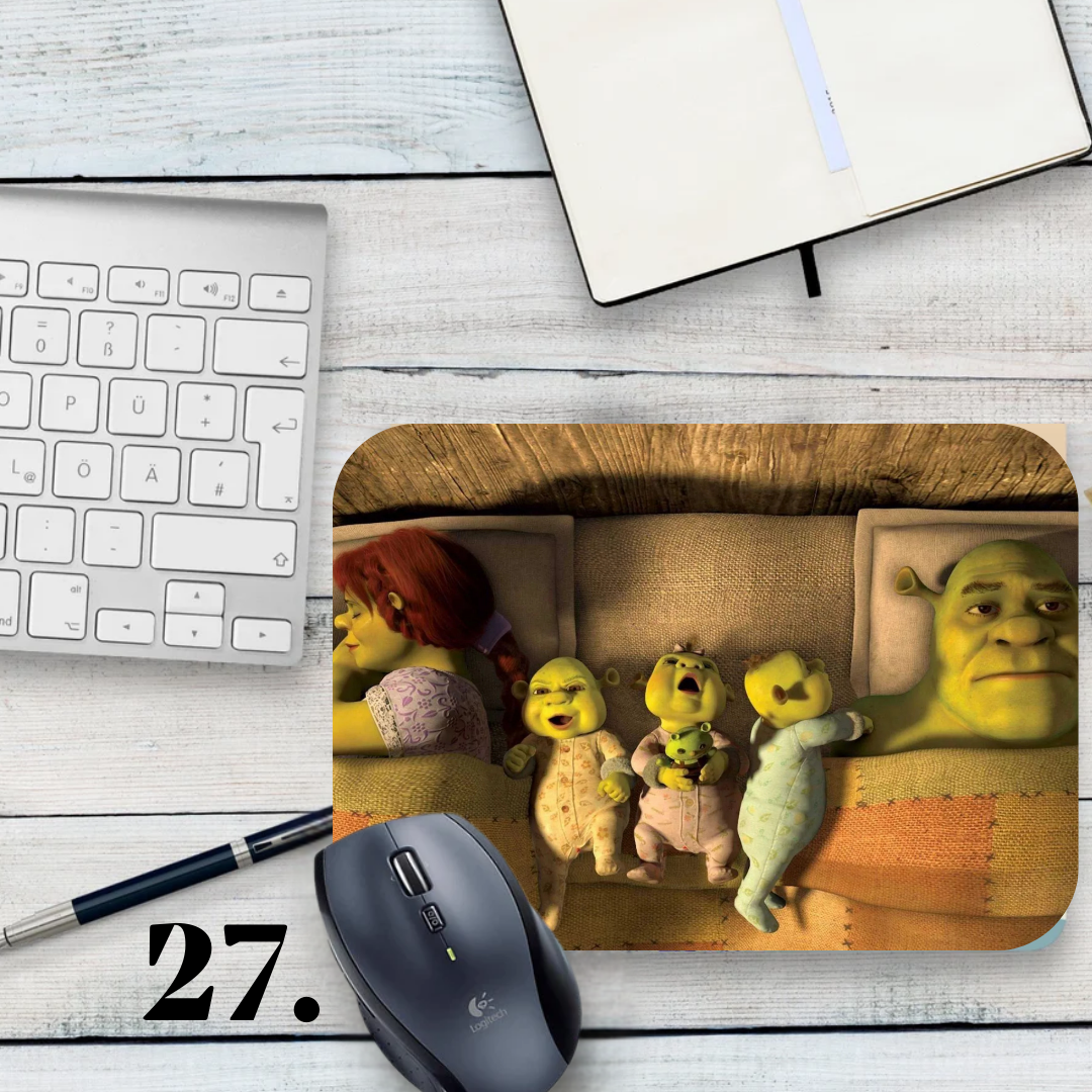 Mouse pad Shrek / Shrek – Shrek, Fiona and Donkey