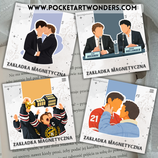 Magnetyczne zakładki do książki Heated Rivarly - Romance / Hockey / BookTok | zakładki magnetyczne