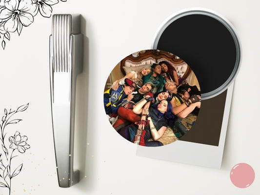 Magnes na lodówkę Następcy – inspirowany filmem Disney, estetyczny magnes, Mal, Evie, Ben