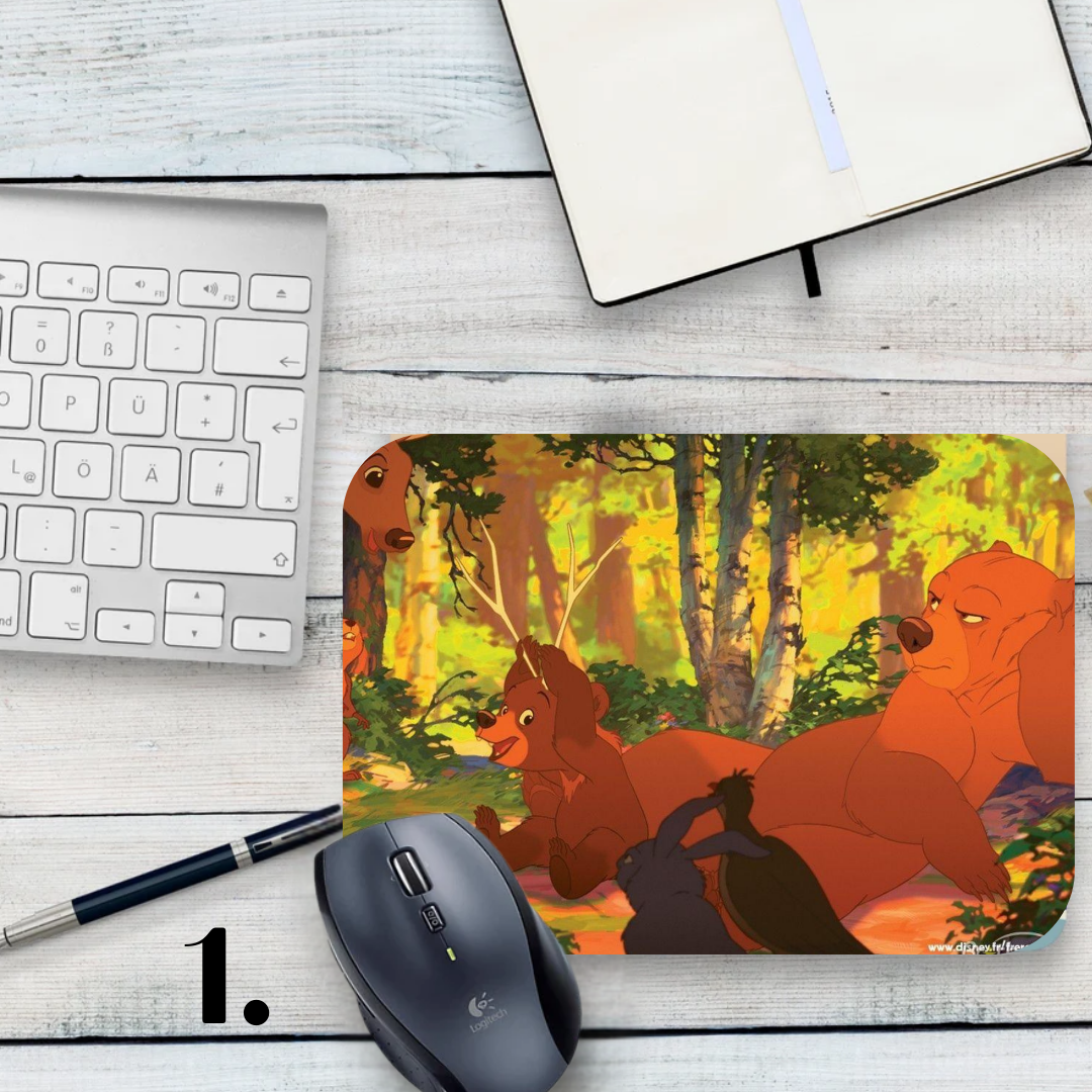Brother Bear Mouse Pad - Koda and Kenai