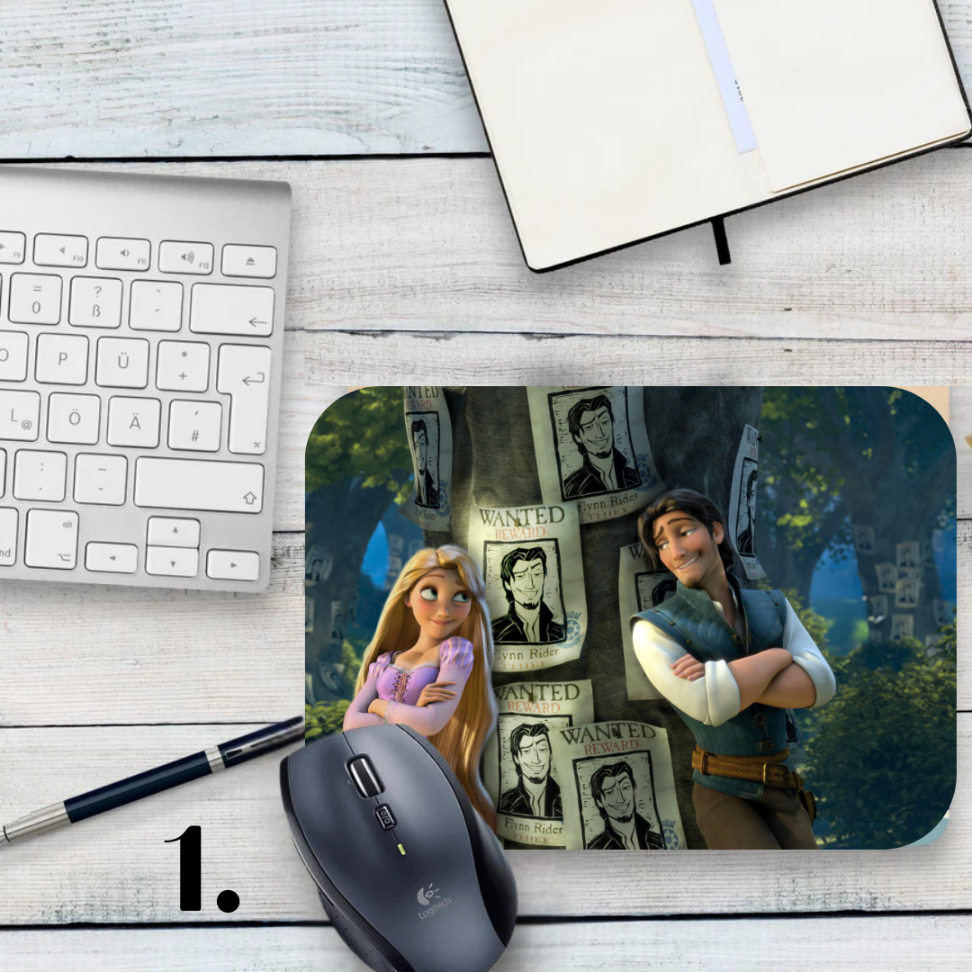 Mousepad Tangled – Disney animation, Rapunzel and Flynn Rider