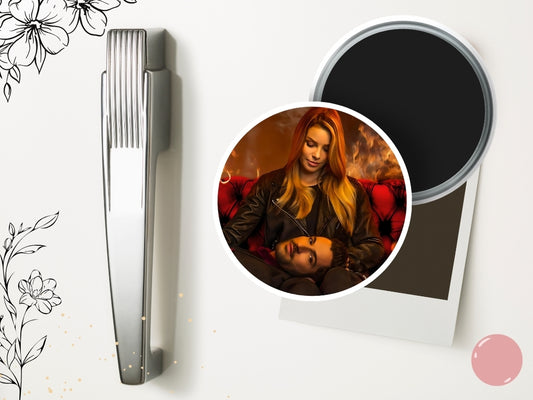 Lucyfer fridge magnet - inspired by the Netflix series, aesthetic magnet, Chloe Decker