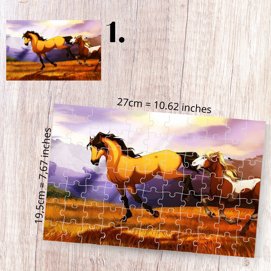Puzzle 88 Pieces - Spirit: Stallion of the Cimarron Inspired