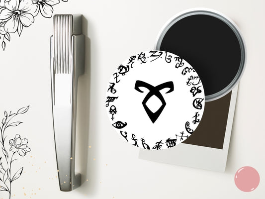 Magnes na lodówkę Nocni Łowcy – inspirowany serialem, estetyczny magnes, Clary Fray, Jace Wayland