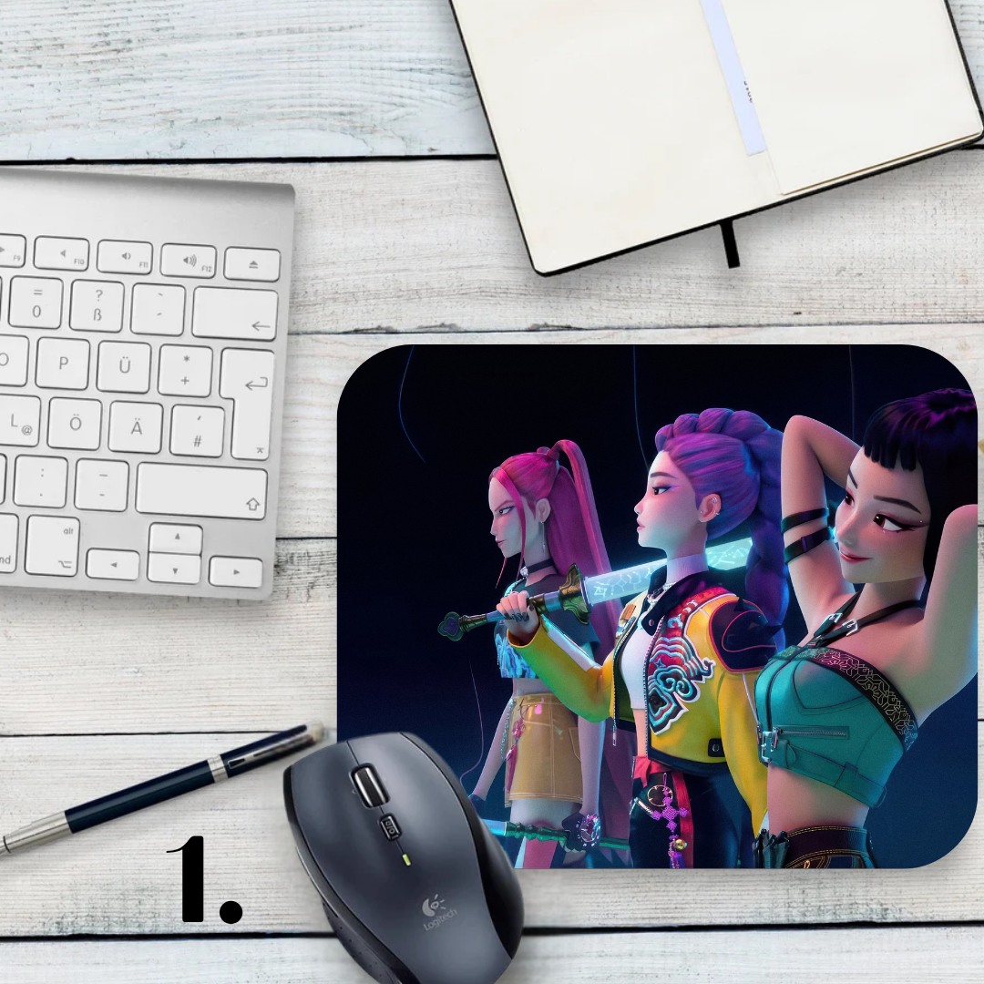 Podkładka pod mysz K-Pop Demon Hunters / K-Pop Demon Hunters – muzyka K-Pop, fantasy