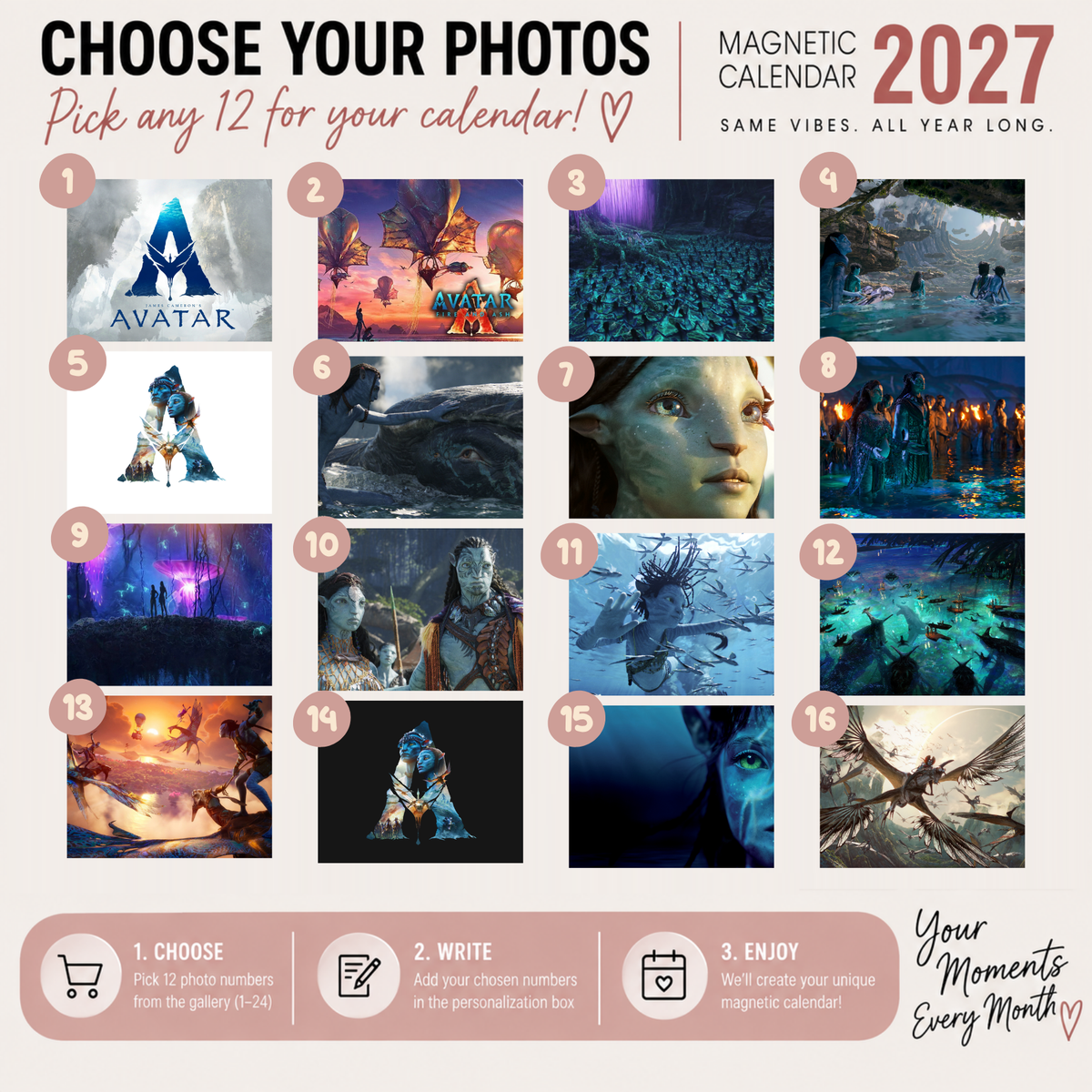 Kalendarz magnetyczny 2027 – Avatar