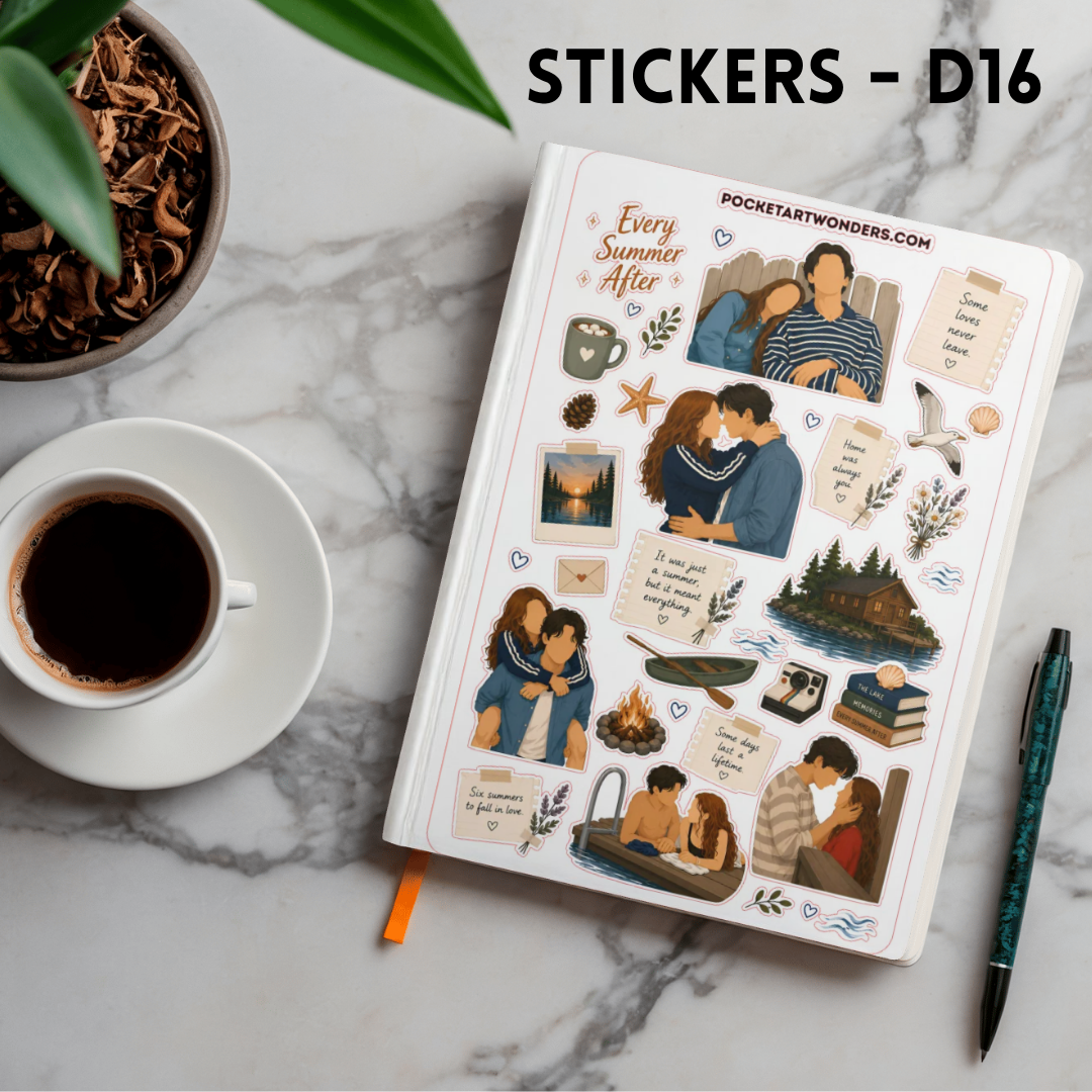 Naklejki Każdy Kolejny Rok – Zestaw naklejek książkowych, Bookish Stickers