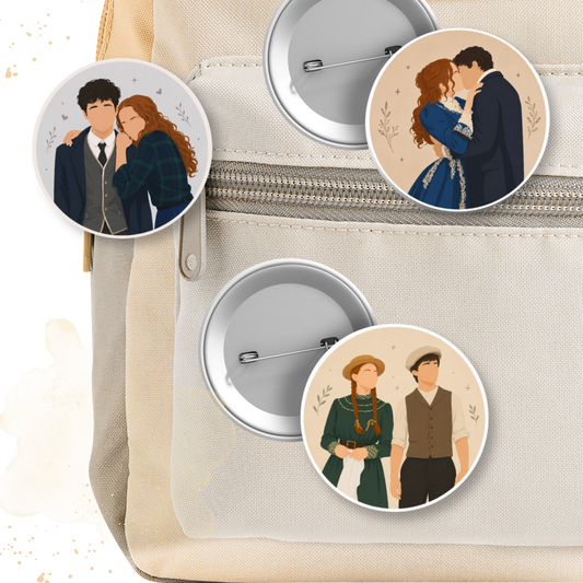 Pin Button 58 mm - Anne with an E