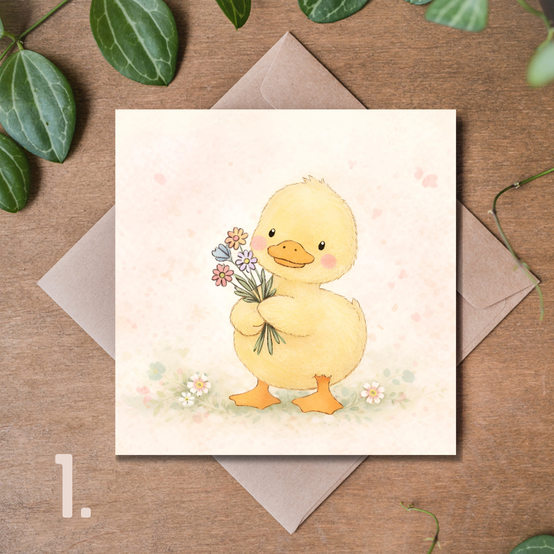 Ekskluzywna Kolekcja Kartek Wielkanocnych Premium 14,8 × 14,8 cm – 18 Wzorów do Wyboru | Kartka Świąteczna z Kopertą