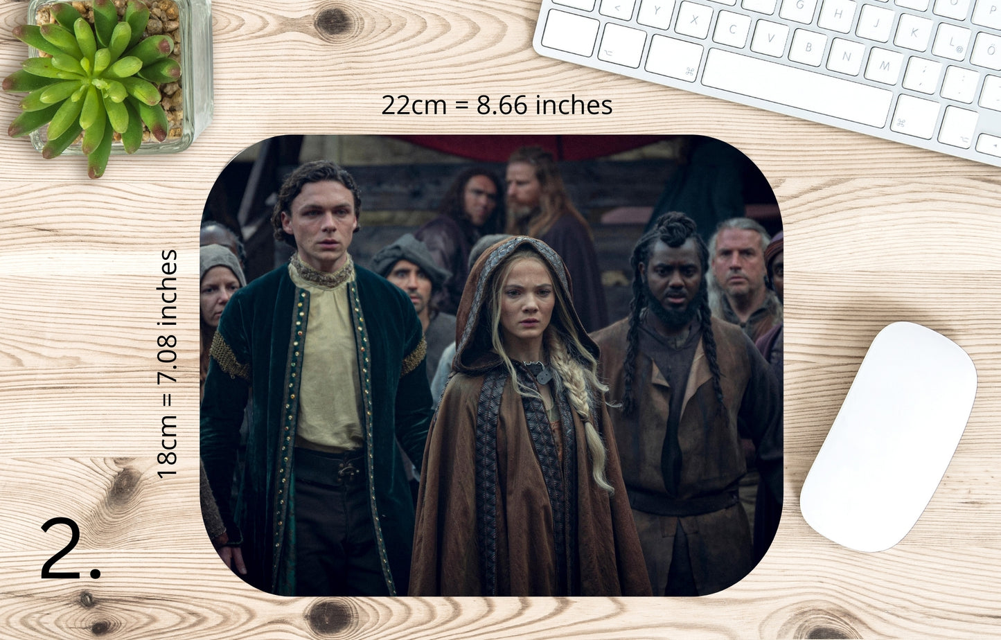 Podkładka pod mysz Wiedźmin / The Witcher – Geralt, Ciri i Yennefer