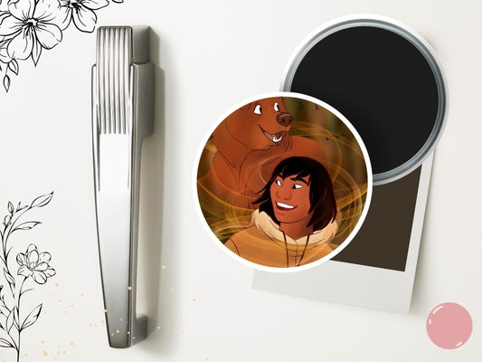 My Brother Bear fridge magnet – Disney movie inspired, aesthetic magnet, Koda, Kenai