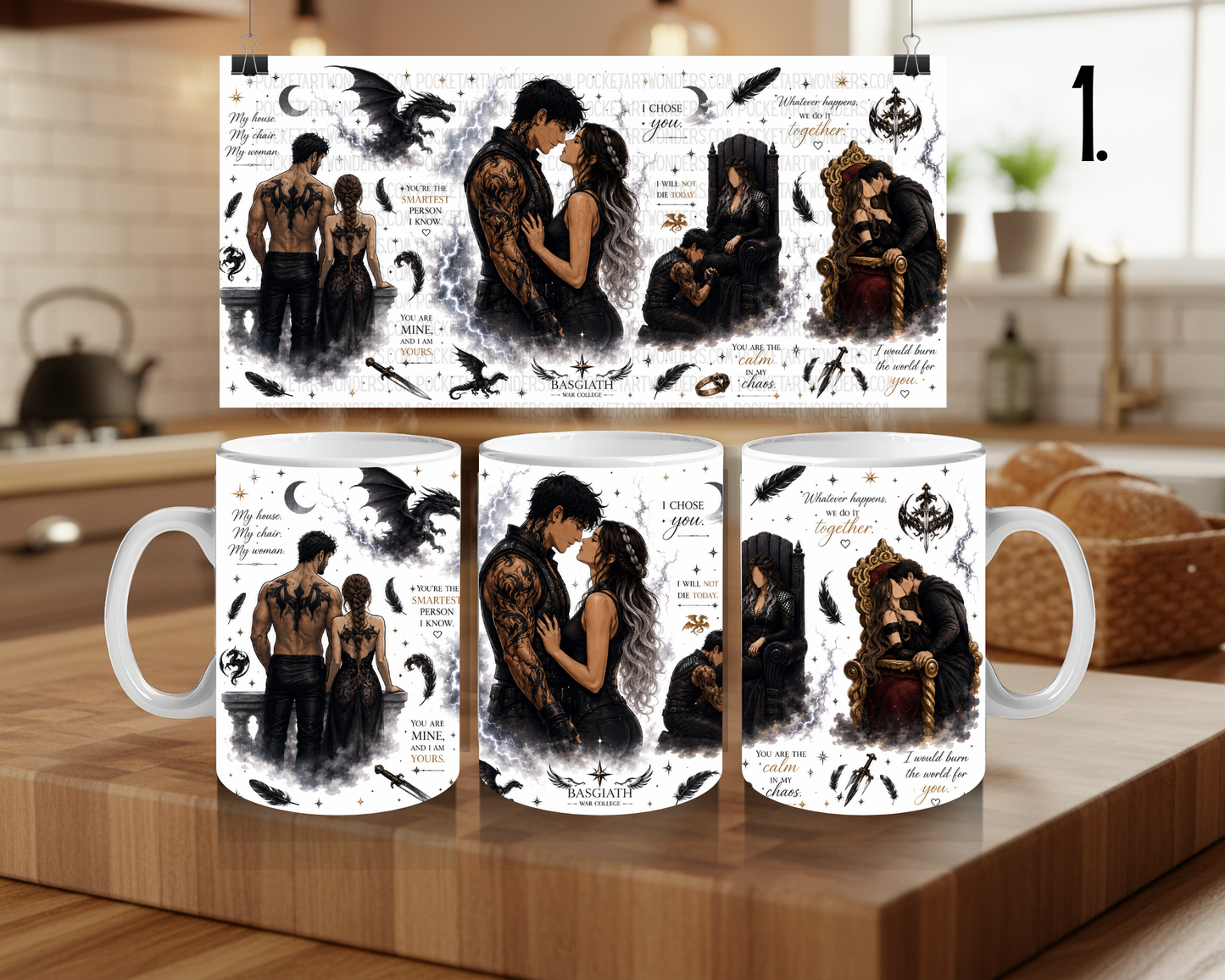 Ceramic Mug 330 ml - Fourth Wing Inspired