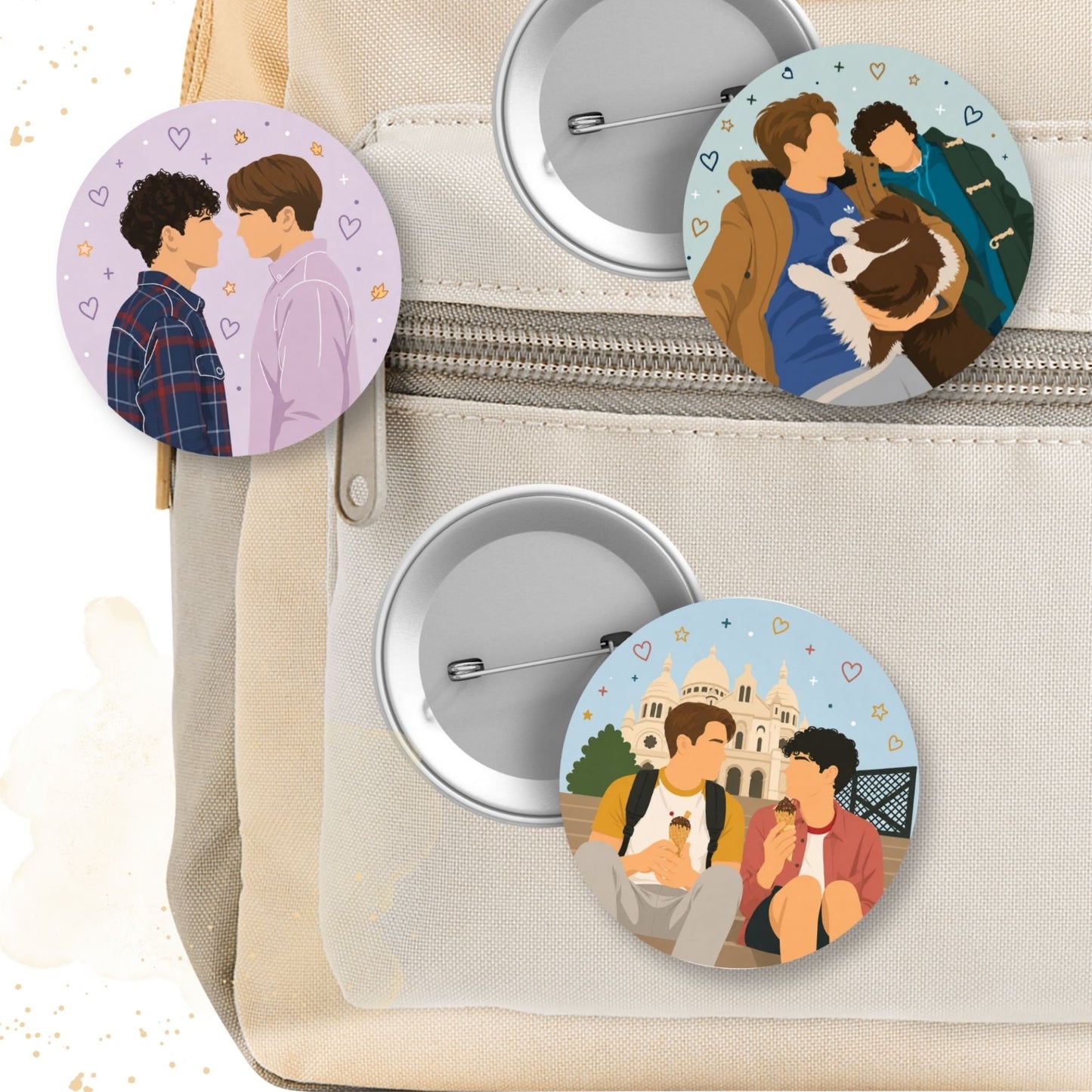 Przypinka 58 mm - inspirowana Heartstopper