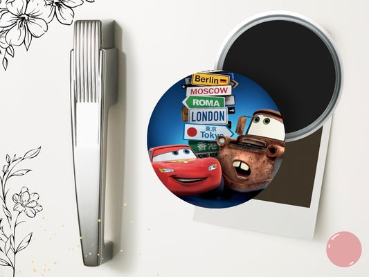 Cars Refrigerator Magnet - inspired by Disney Pixar movie, fun magnet, Lightning McQueen