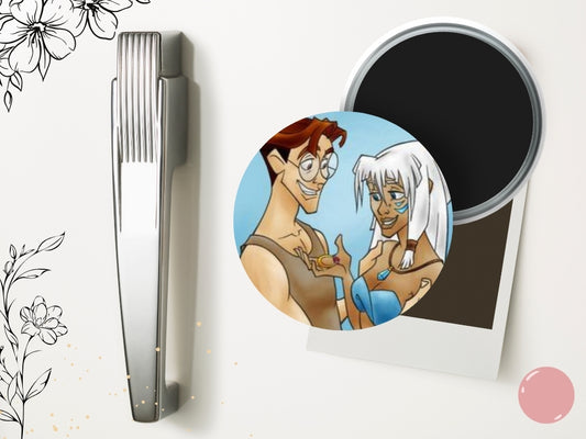 Atlantis: The Lost Empire Refrigerator Magnet – Disney movie-inspired, aesthetic magnet, Milo, Kida