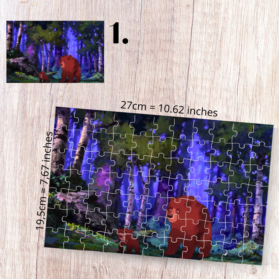 Puzzle 88 Pieces - Brother Bear Inspired
