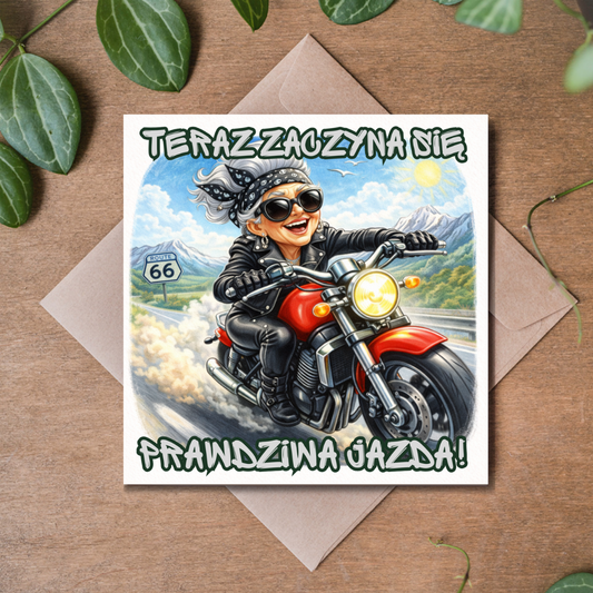 Śmieszna kartka na emeryturę – prezent dla emerytki