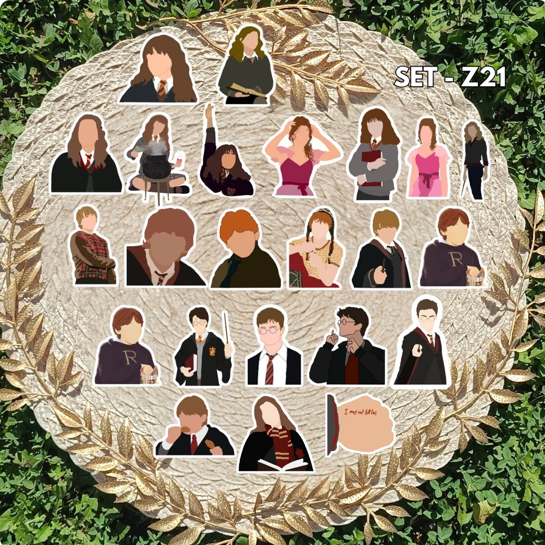 Zestaw naklejek - inspirowany Harry Potter