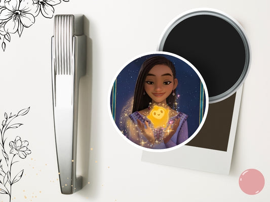 Wish refrigerator magnet - Disney movie-inspired, cute magnet, Asha, Valentino, gift for a fan