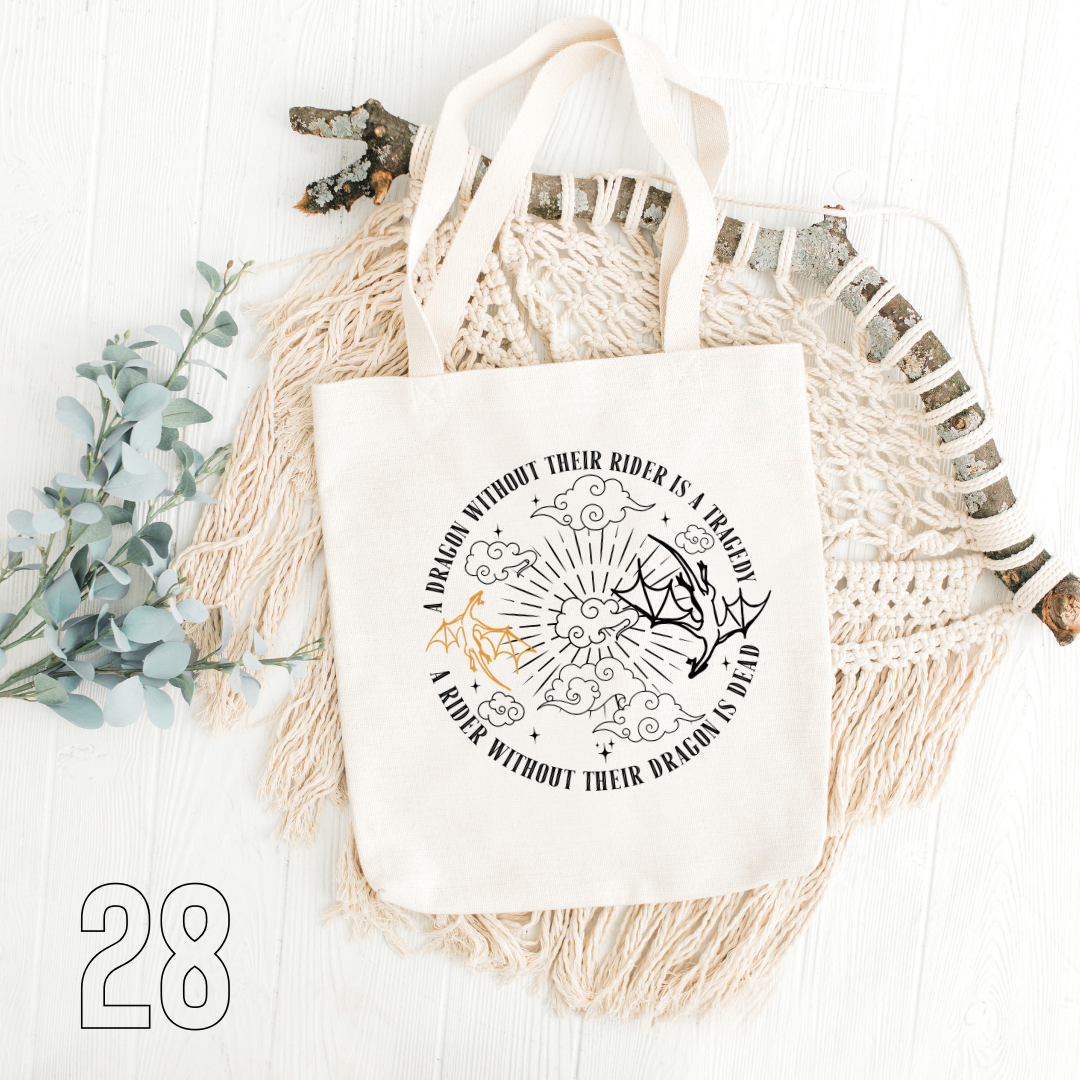 Fourth Wing, Iron Flame, Onyx Storm - 100% Cotton | Tote Bag