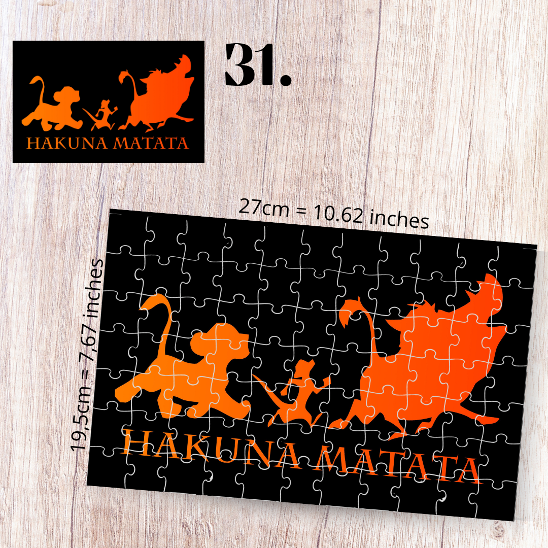 The Lion King puzzle - Simba, Nala, Timon and Pumbaa