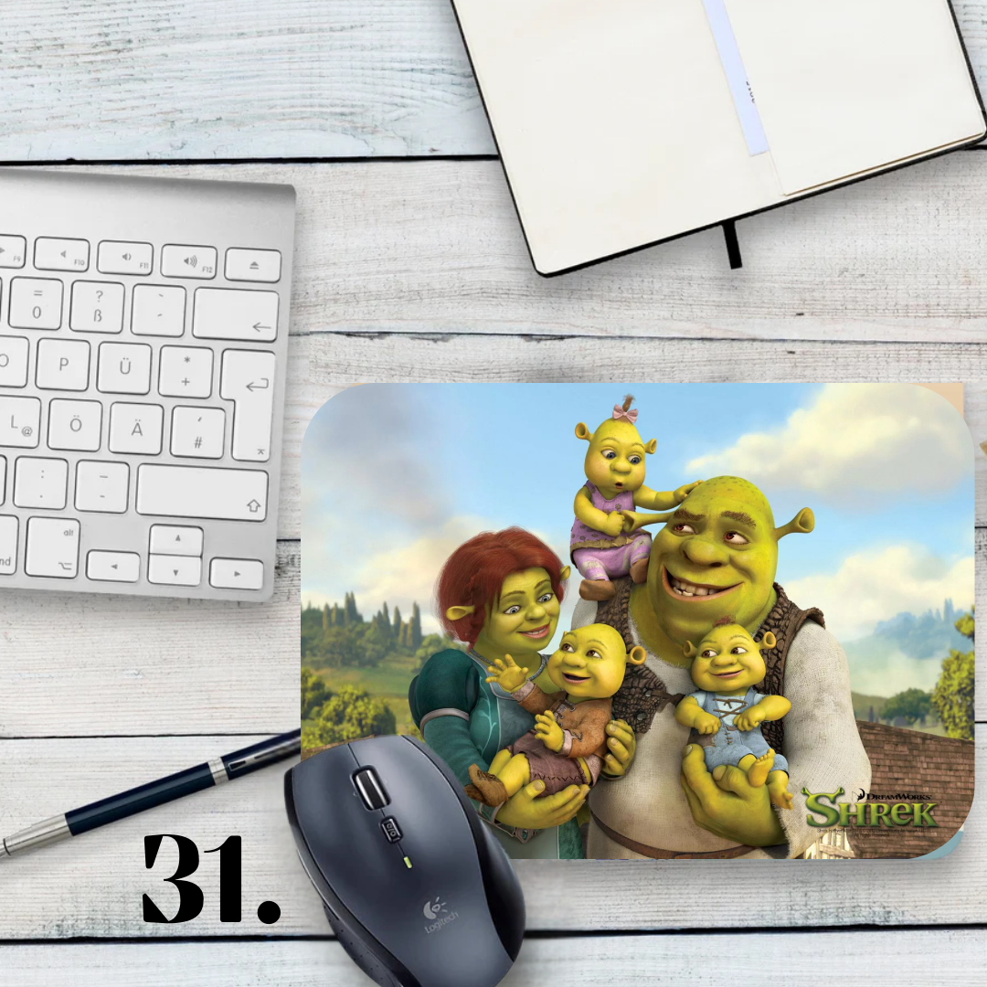 Mouse pad Shrek / Shrek – Shrek, Fiona and Donkey