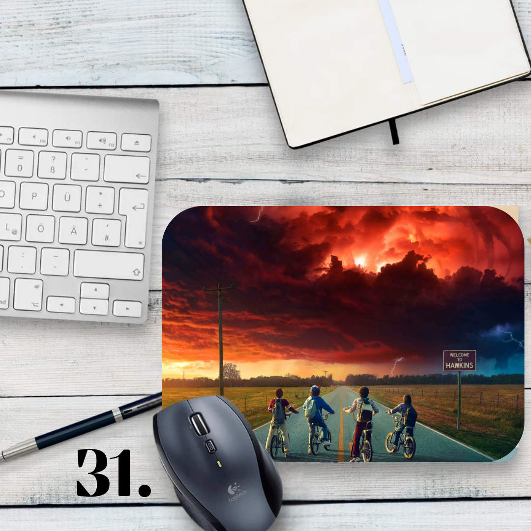 Podkładka pod mysz Stranger Things / Stranger Things – serial Netflix, Hawkins, Eleven
