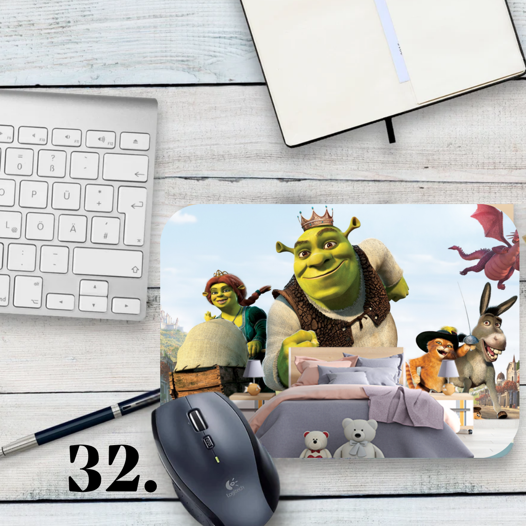 Mouse pad Shrek / Shrek – Shrek, Fiona and Donkey
