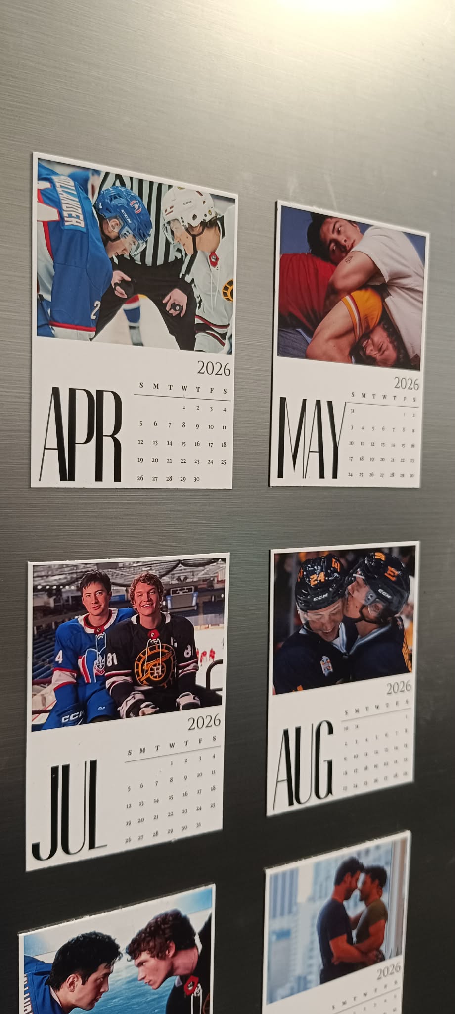Personalizowany Kalendarz Magnetyczny 2026 – 12 Własnych Zdjęć – Wybierz Miesiąc Startowy