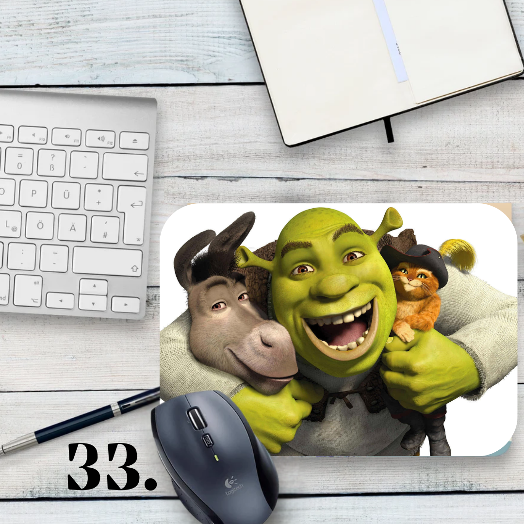 Mouse pad Shrek / Shrek – Shrek, Fiona and Donkey