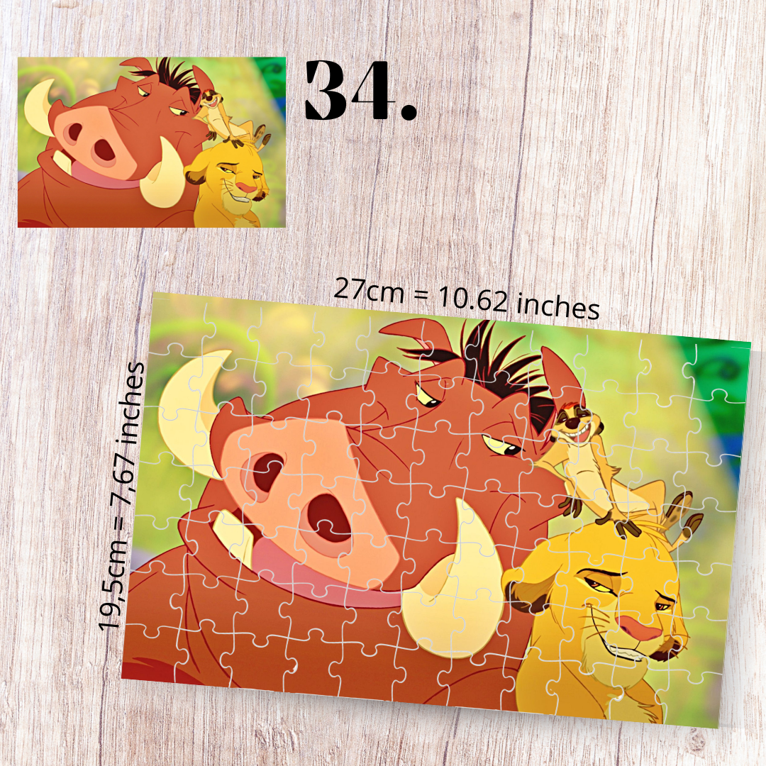 The Lion King puzzle - Simba, Nala, Timon and Pumbaa