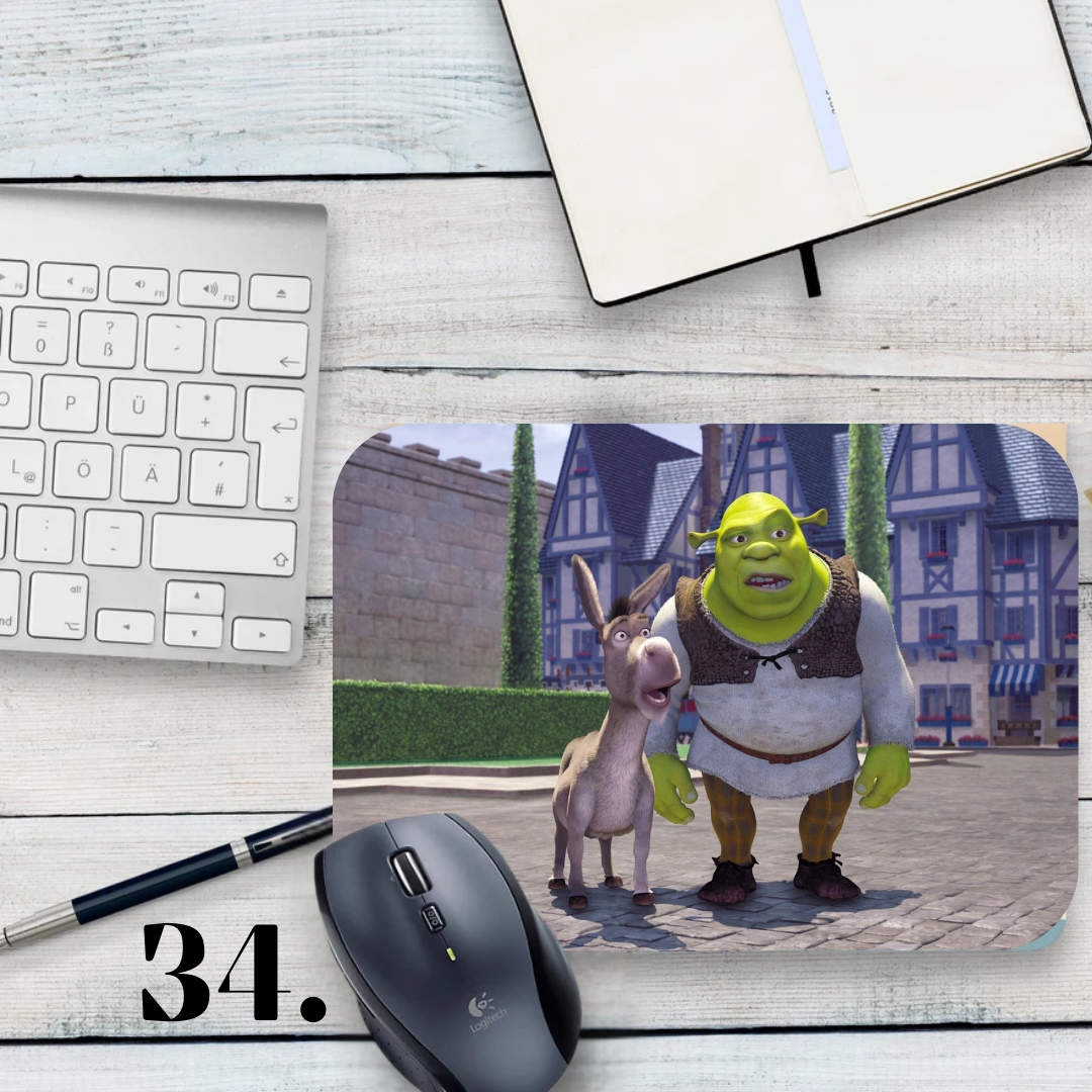 Mouse pad Shrek / Shrek – Shrek, Fiona and Donkey