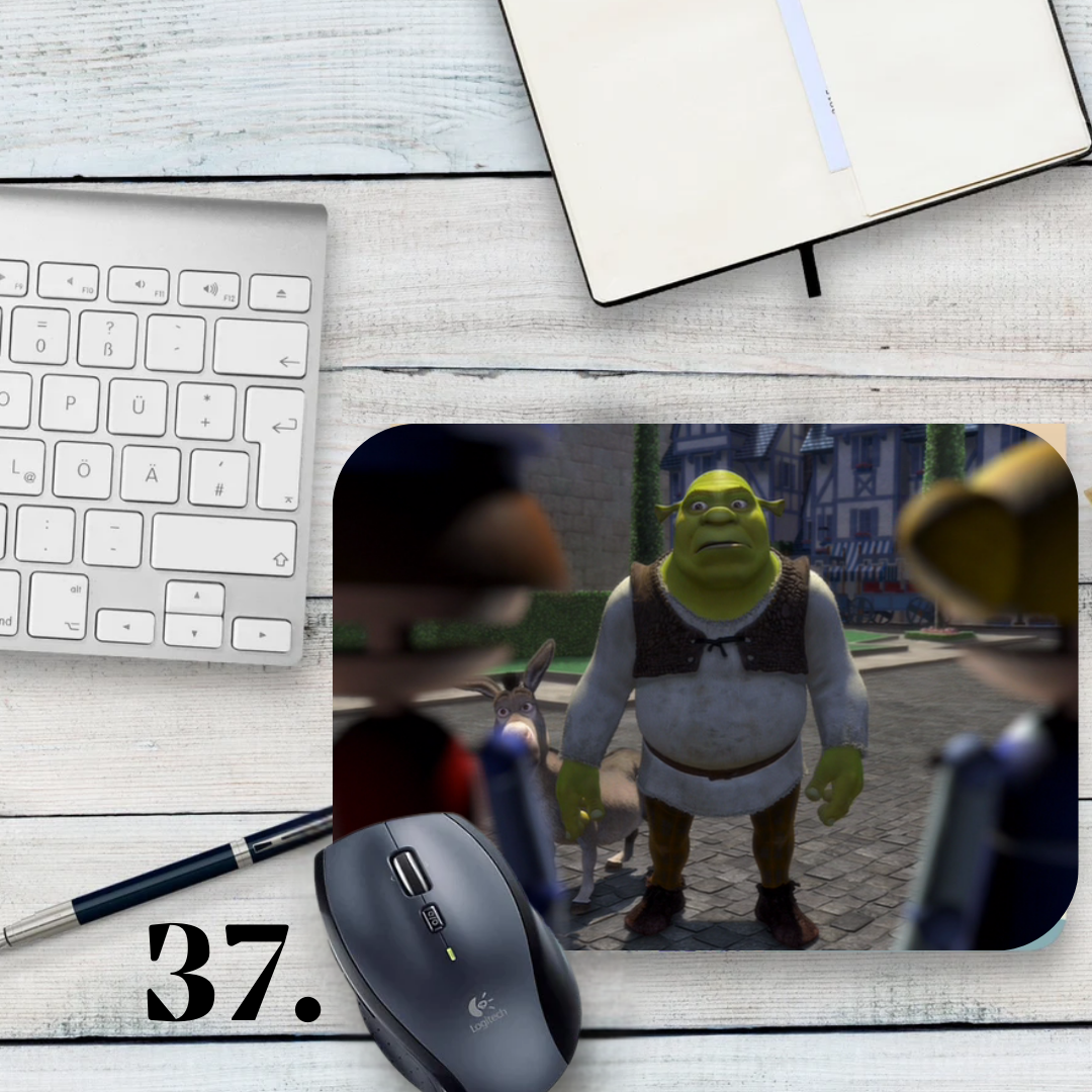 Mouse pad Shrek / Shrek – Shrek, Fiona and Donkey