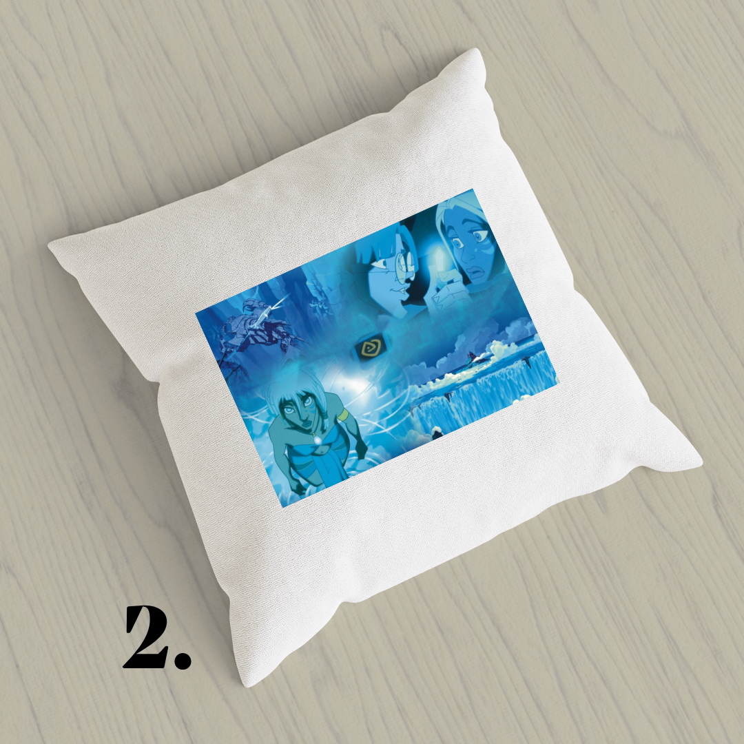 Atlantis: The Lost Empire, Kida, Milo Thatch, Disney 2001 | Inspired Pillow Cover | 15x15in Sublimation Microfiber Cushion Case