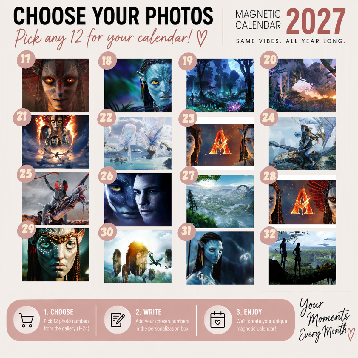 Kalendarz magnetyczny 2027 – Avatar