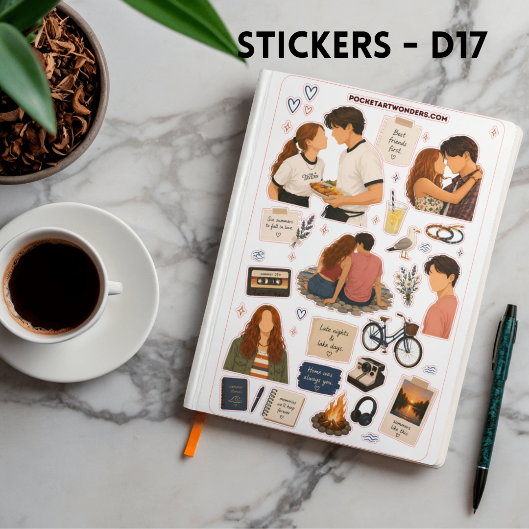 Naklejki Każdy Kolejny Rok – Zestaw naklejek książkowych, Bookish Stickers