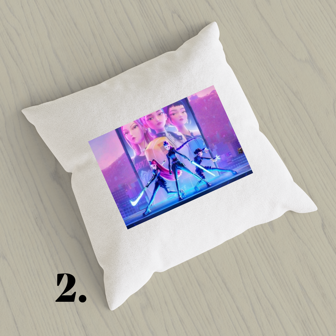 K-Pop Demon Hunters, Suho, Hana, Jiyoon, Netflix 2025 | Inspired Pillow Cover | 15x15in Sublimation Microfiber Cushion Case