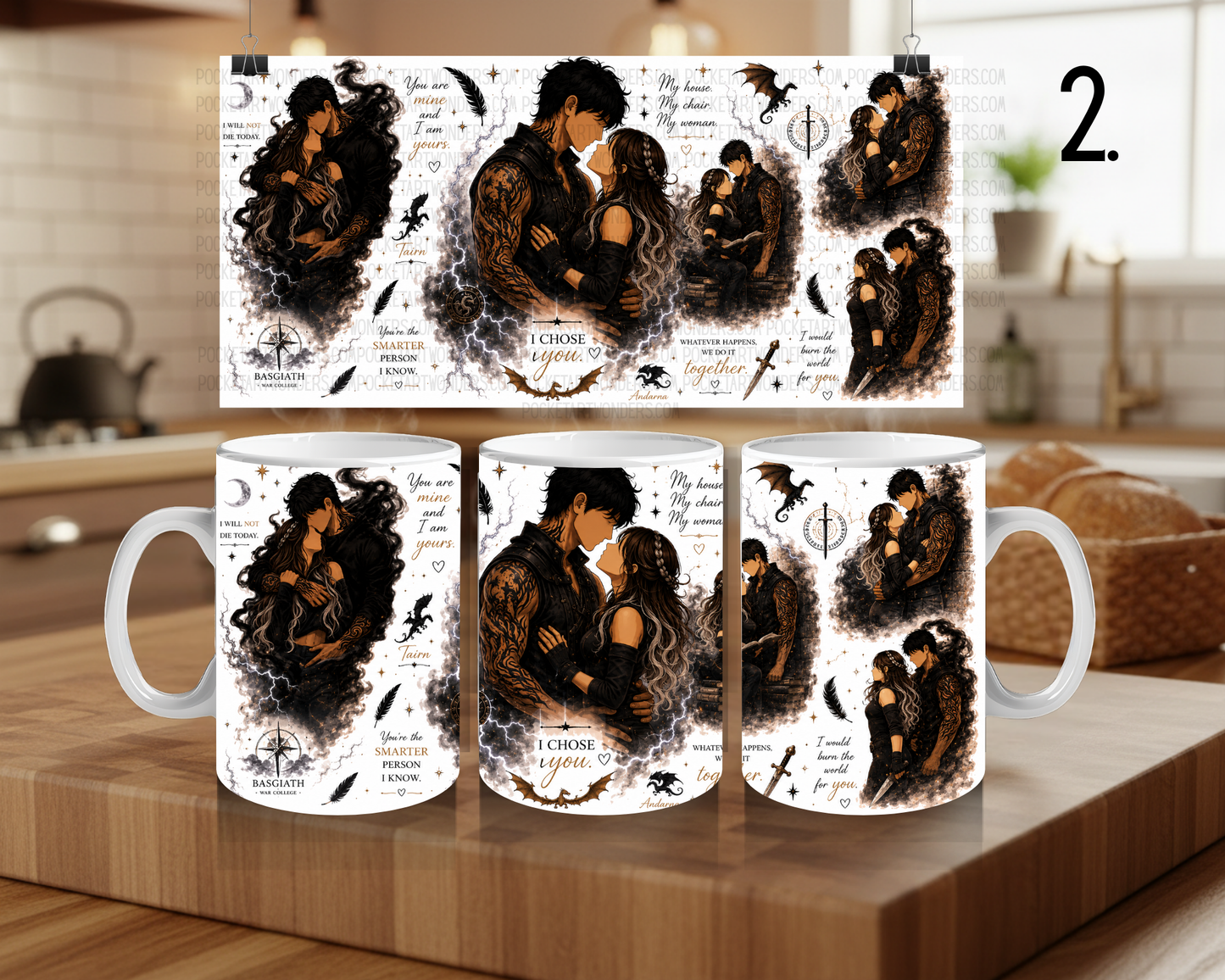 Ceramic Mug 330 ml - Fourth Wing Inspired