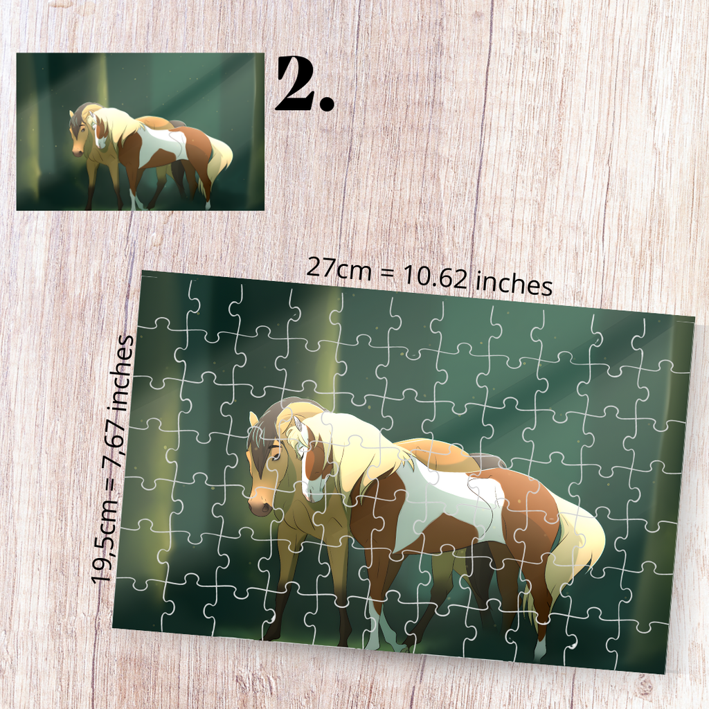 Puzzle 88 elementów – Mustang z Dzikiej Doliny / Spirit: Stallion of the Cimarron