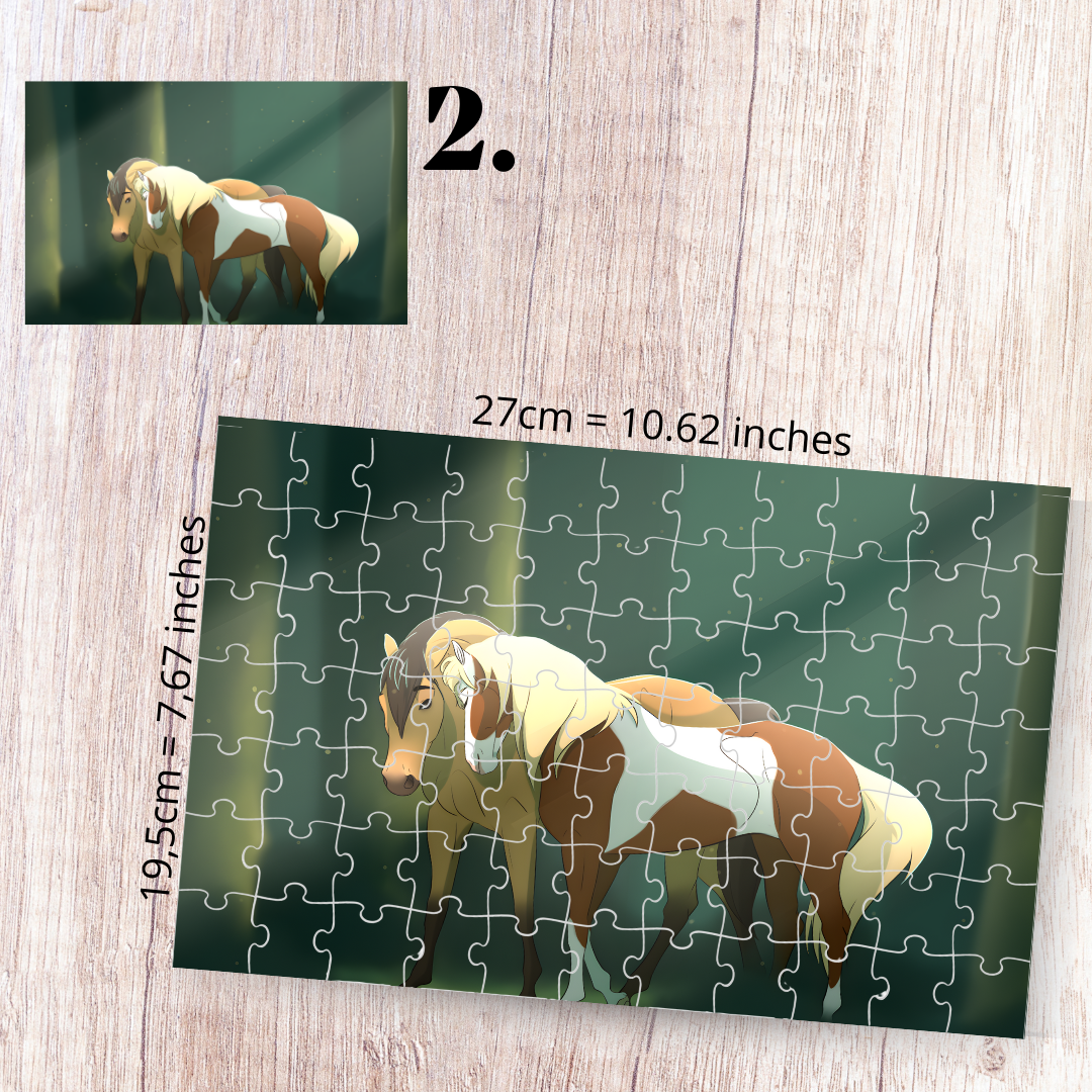 Puzzle 88 Pieces - Spirit: Stallion of the Cimarron Inspired
