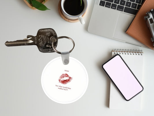 Gossip Girl Keychain – TV series-inspired, aesthetic keychain, Blair Waldorf, Serena van der Woodsen