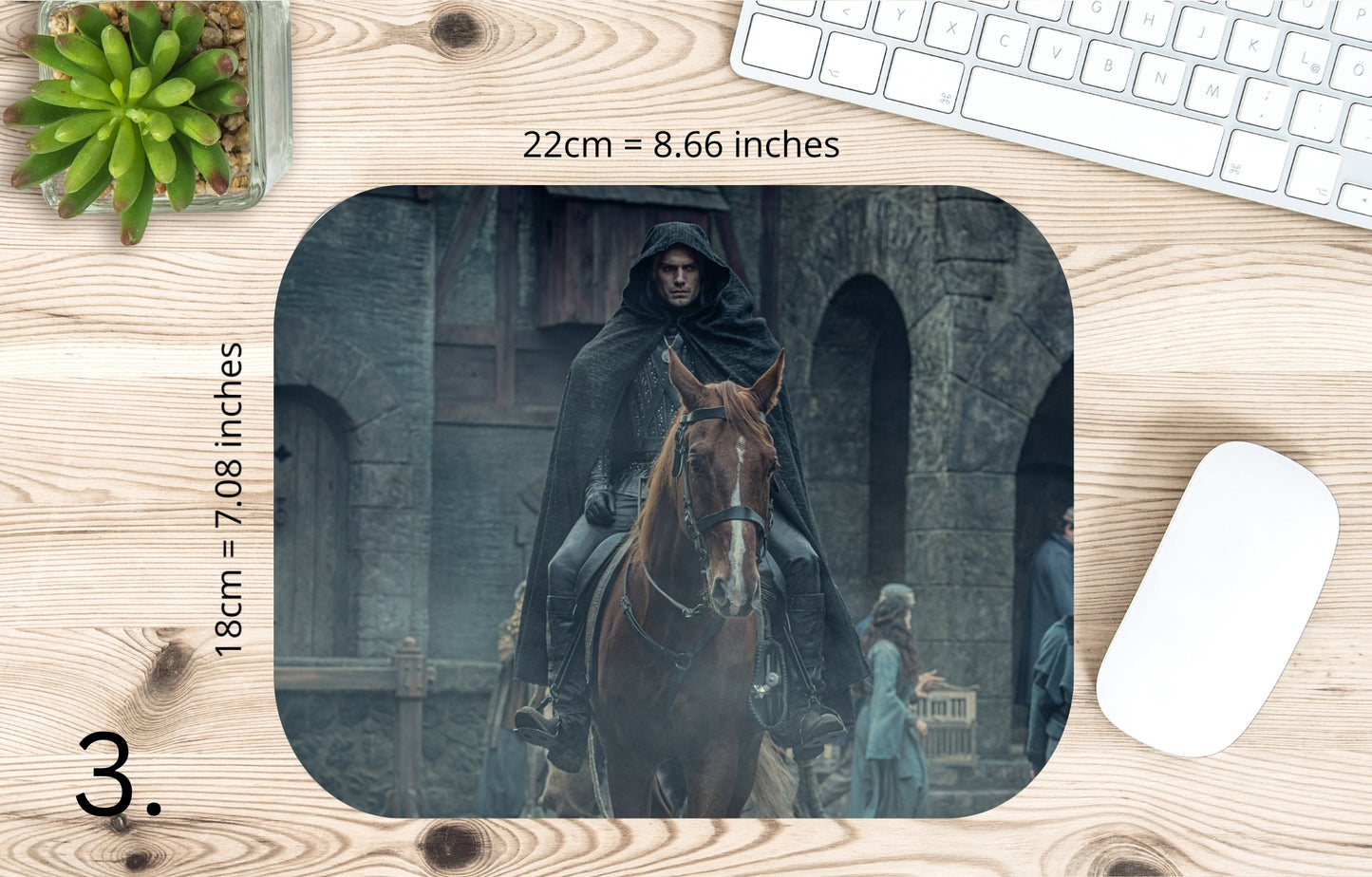 Podkładka pod mysz Wiedźmin / The Witcher – Geralt, Ciri i Yennefer