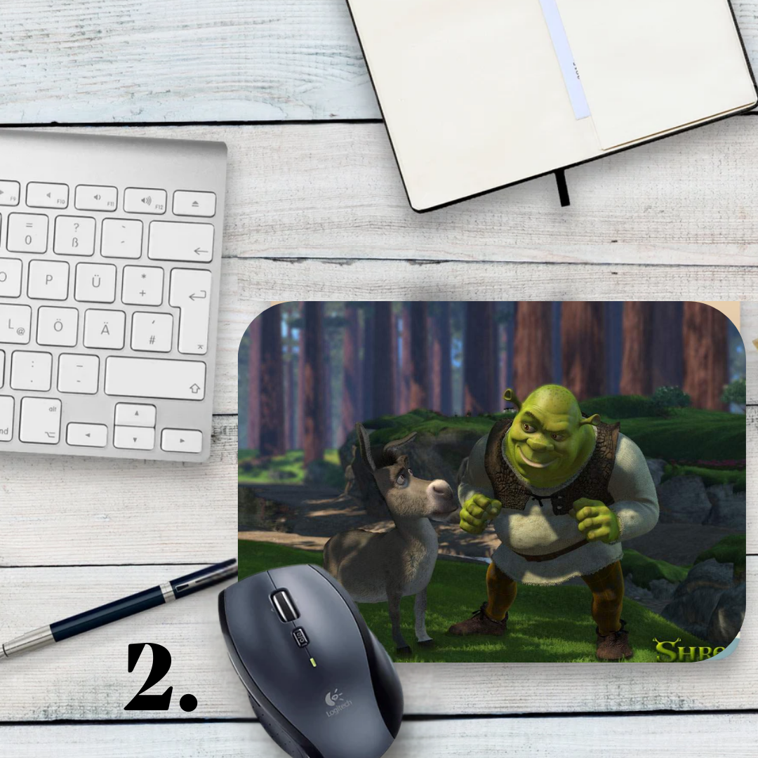 Mouse pad Shrek / Shrek – Shrek, Fiona and Donkey