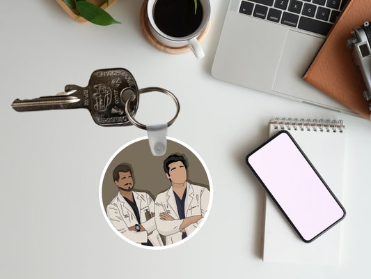 Breloczek Chirurdzy – inspirowany serialem, estetyczny breloczek, Meredith Grey, Derek Shepherd