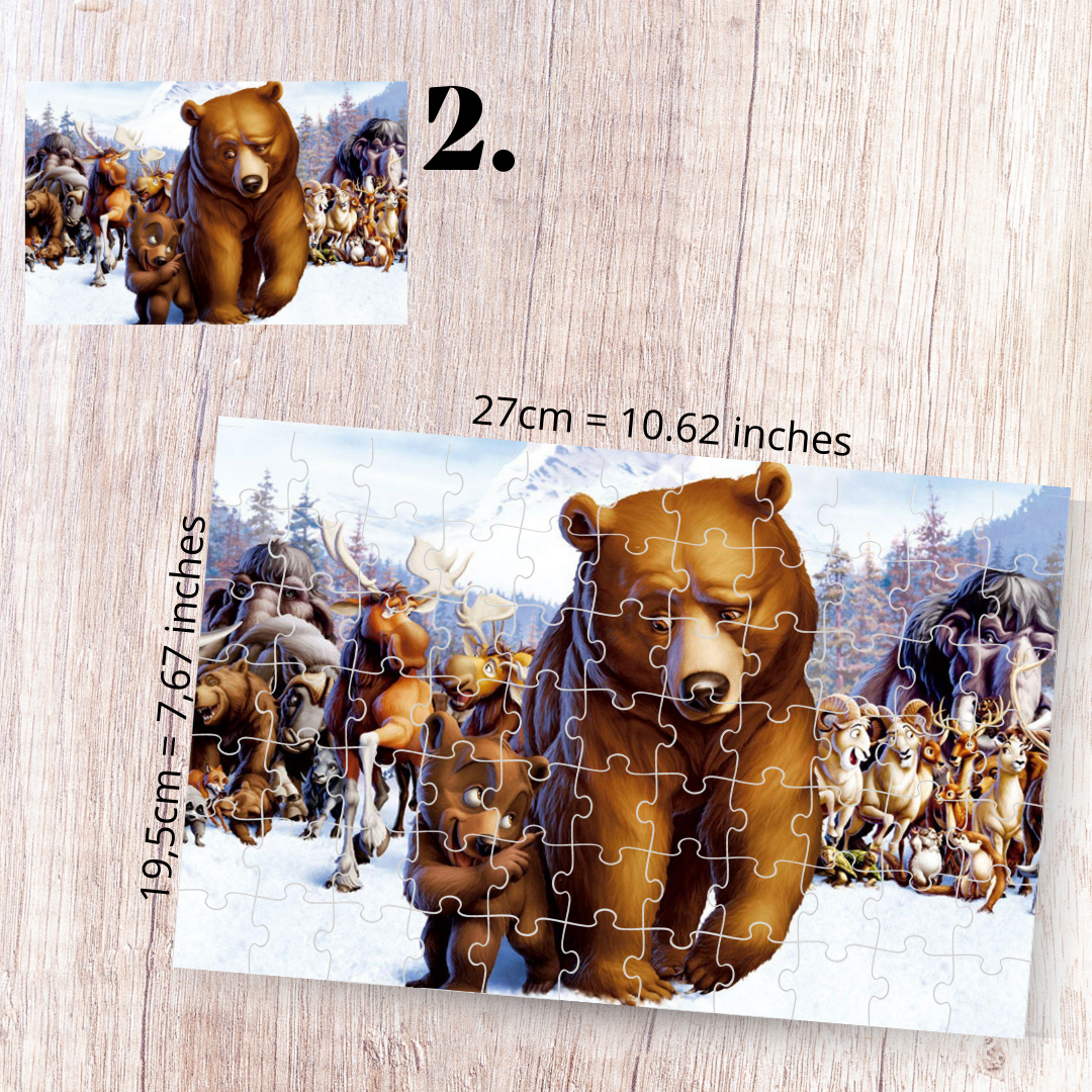 Puzzle 88 Pieces - Brother Bear Inspired